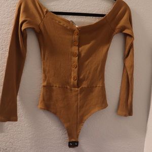 Fashion Nova camel brown bodysuit